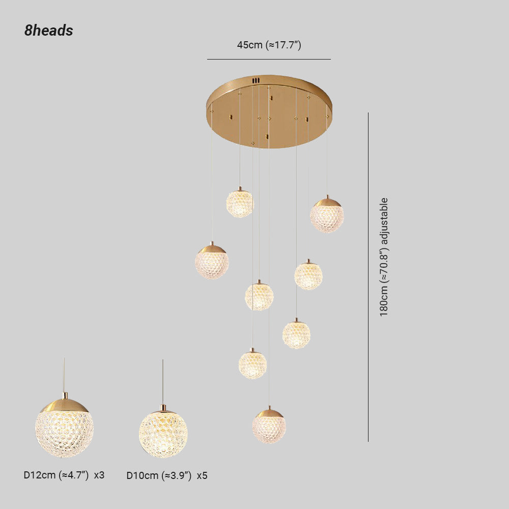Arisha Multi Staircase Modern Art Deco Pendant Light, Gold - Neutral Decor