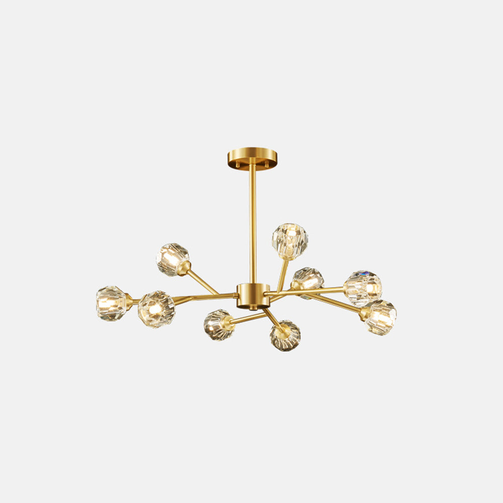 Valentina Modern Blown Metal Pendant Light, Gold - Neutral Decor