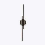 Noviq Modern Nordic Disc/Linear LED Wall Lamp, Black/White-Neutral Decor