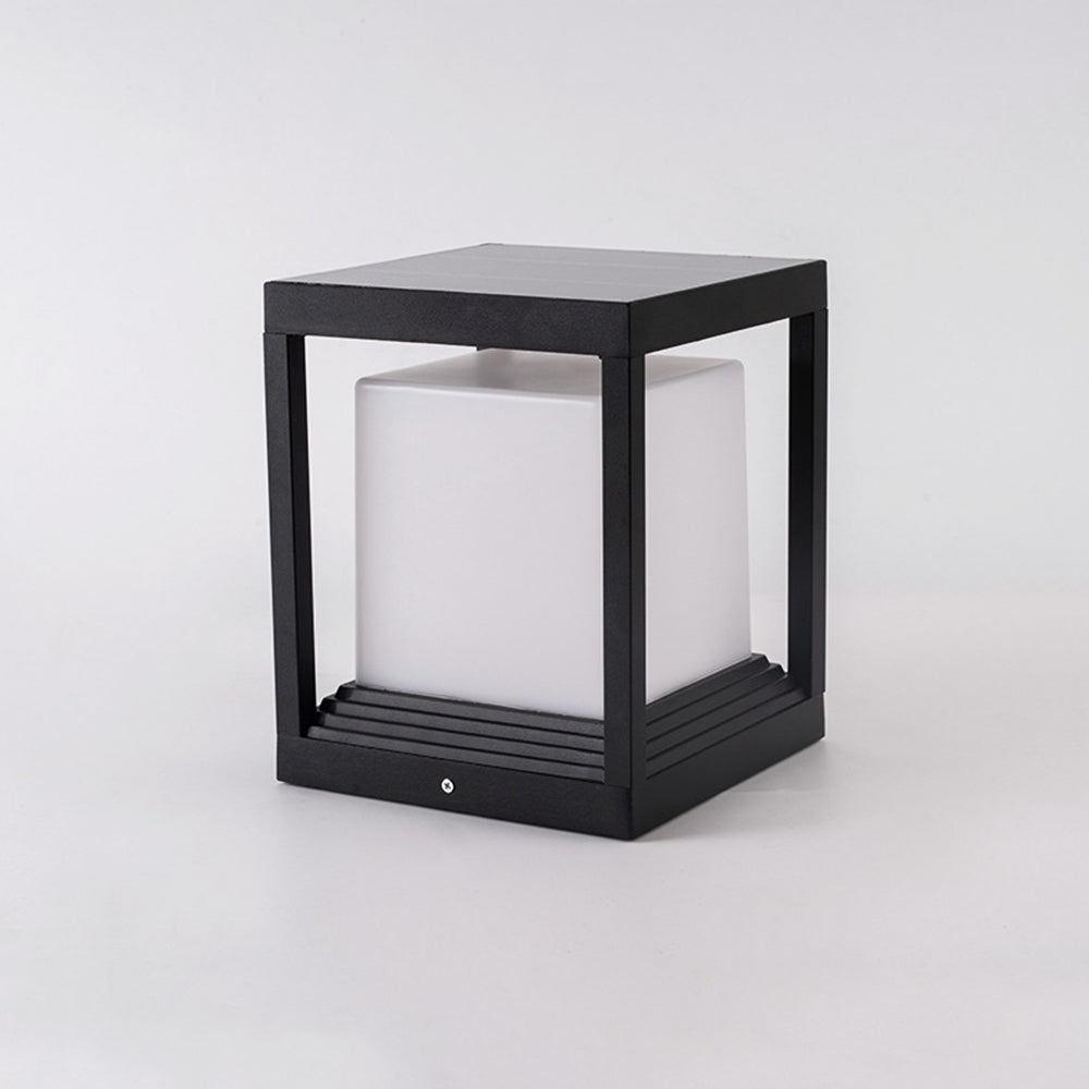 Ray Modern Rectangular Metal Outdoor Lamps, Black - Neutral Decor
