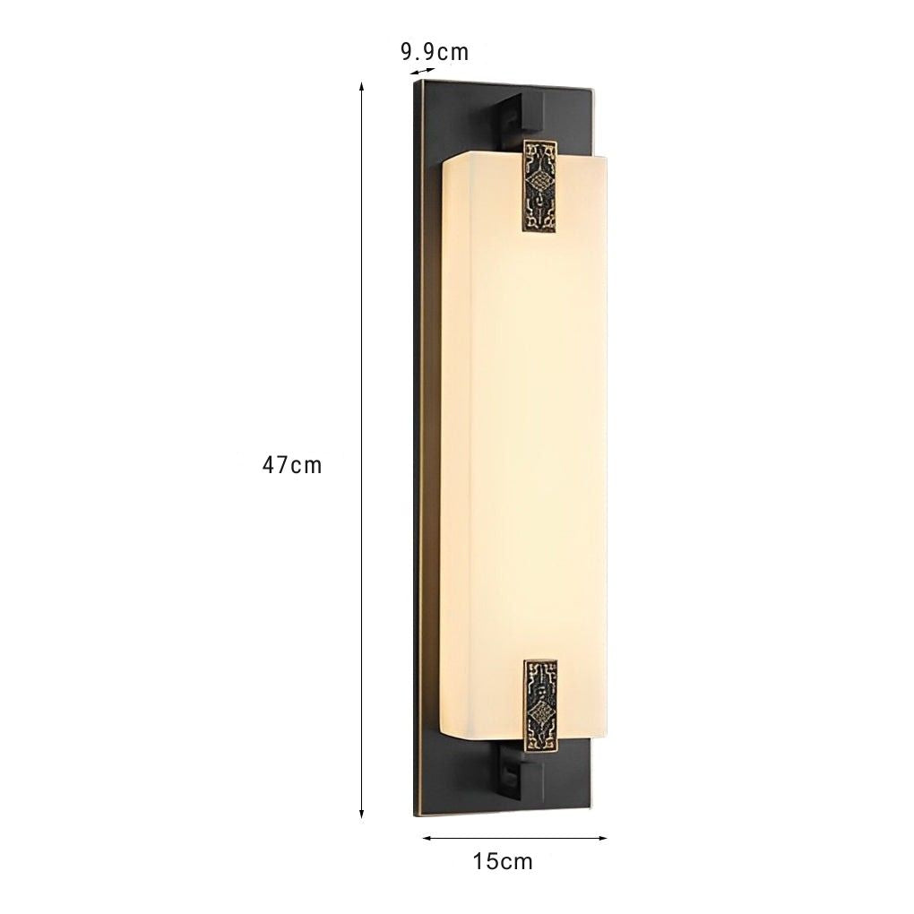 Frank LED Classic Retro Copper Marble Outdoor Wall Lights
