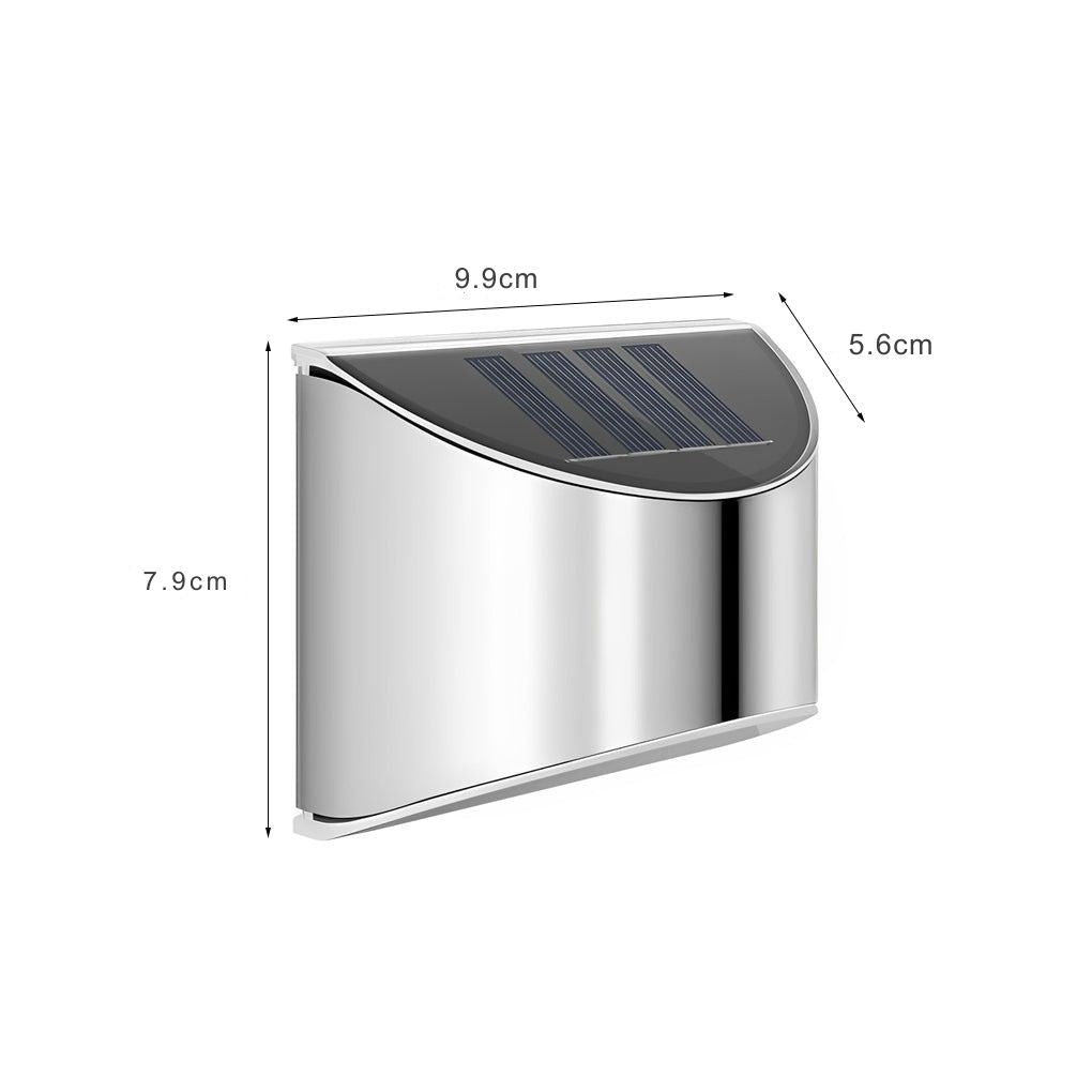 Lacy Minimalist Silver Modern Solar Stainless Steel Wall Lamp
