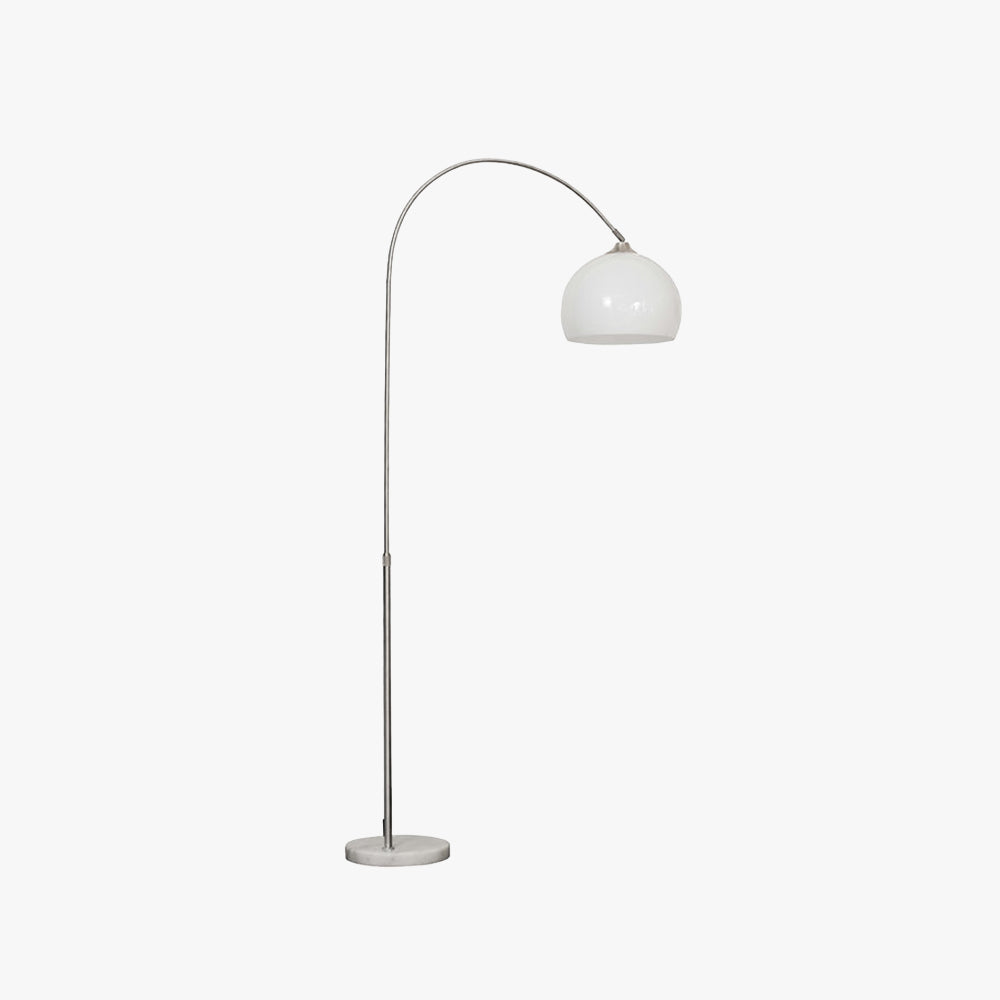 Mira Floor Arc Lamp, Tall Floor Light, Modern, Orange/ White - Neutral Decor