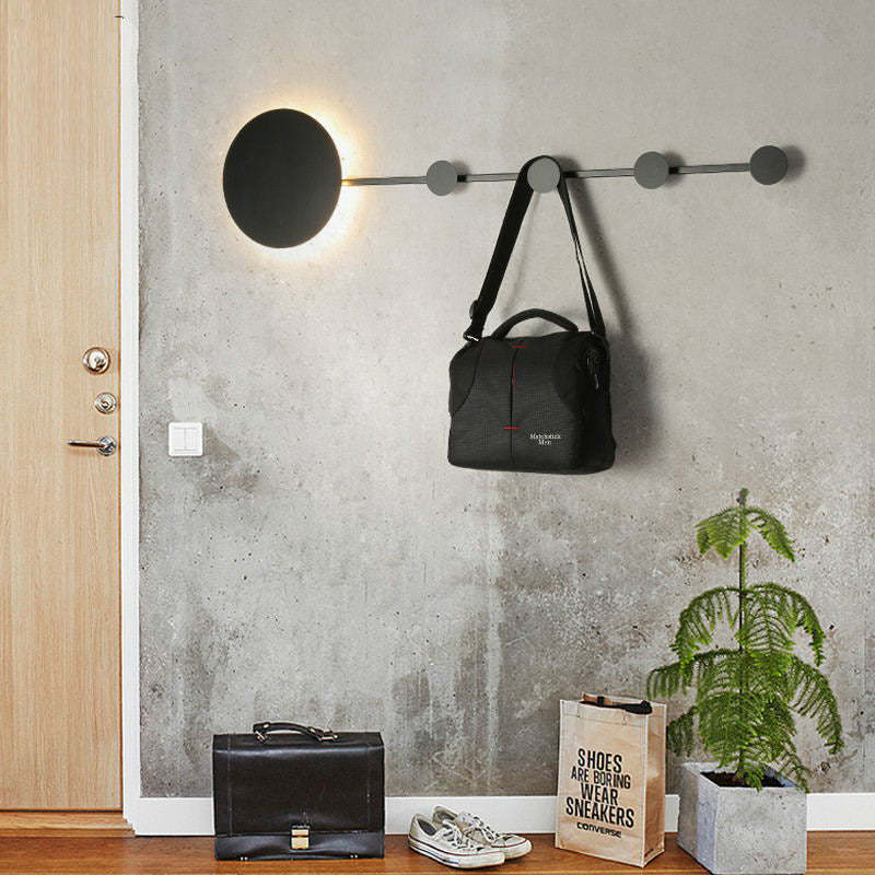 Arisha LED Porch Wall Hanging Coat Rack Creative Wall Lamp - Neutral Decor