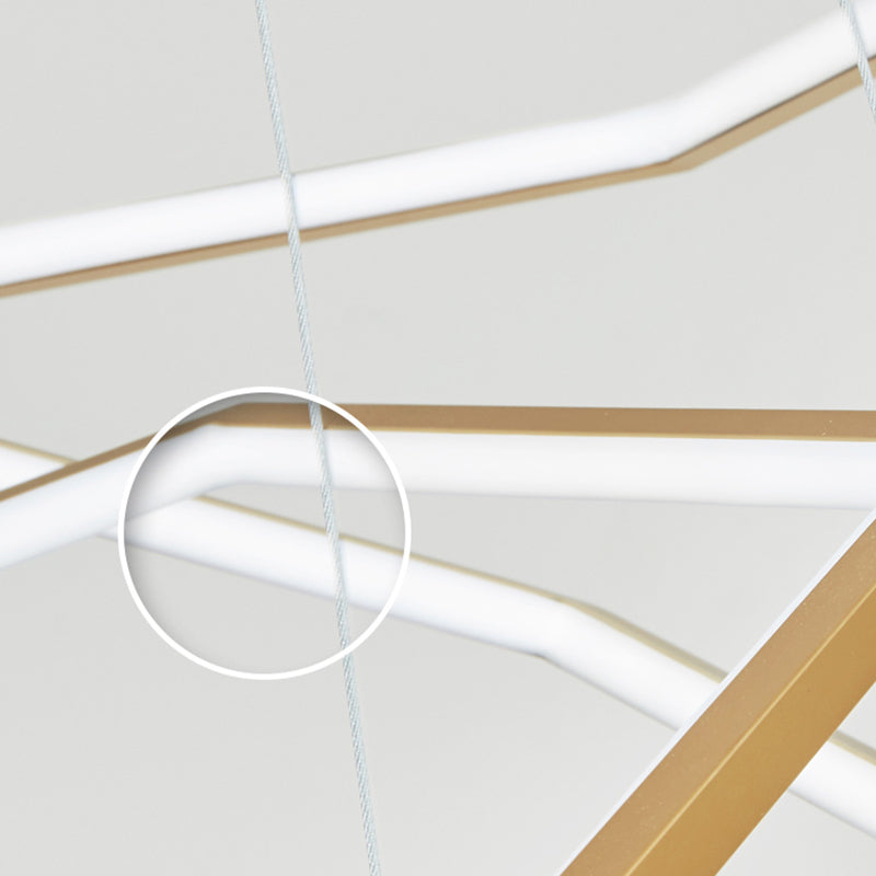 Arisha Minimalist Geomatic Metal Pendant Light, Gold, DIY - Neutral Decor
