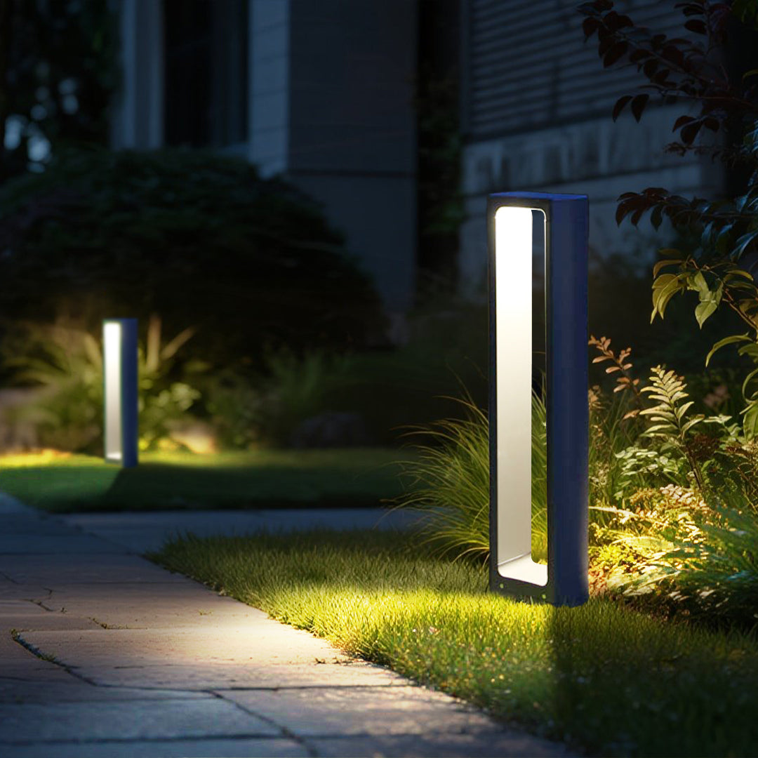 Vaessa Square LED Minimalist Outdoor Bollard Light