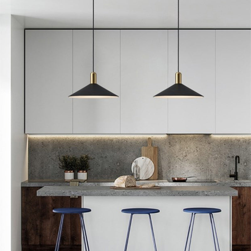 Aria Vintage Umbrella Monochrome Pendant Light - Neutral Decor