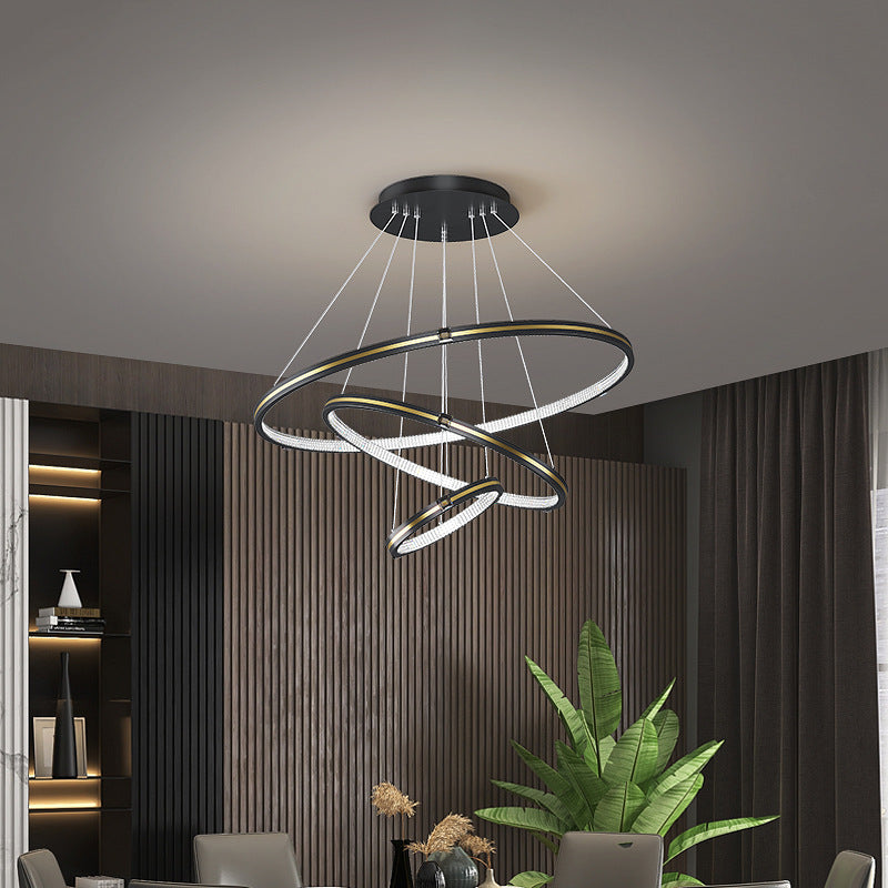 Arisha LED Rings Adjustable Pendant Light For Living Room &Dining Room - Neutral Decor