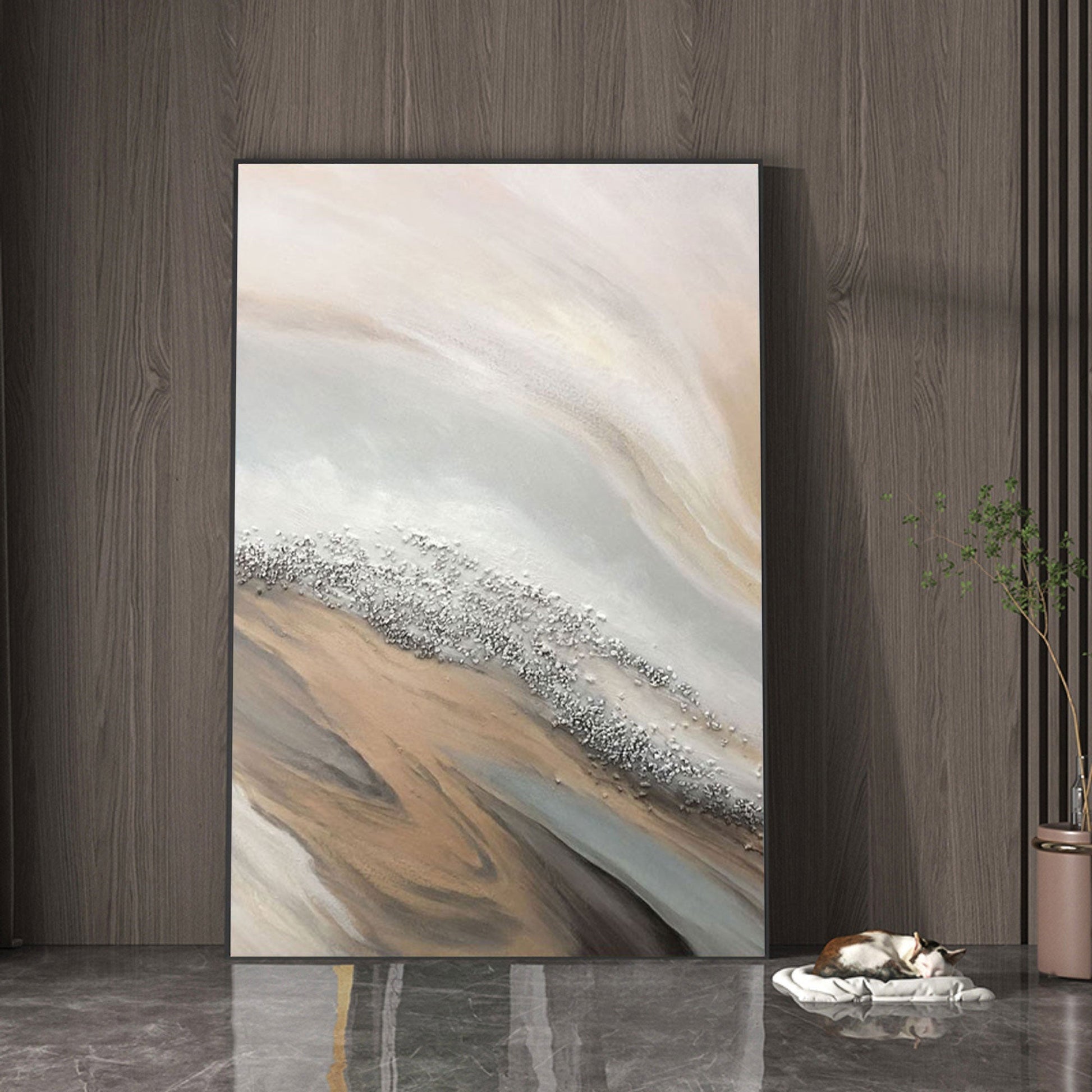 Abstract Grey Painting ABAV156 - Neutralighting