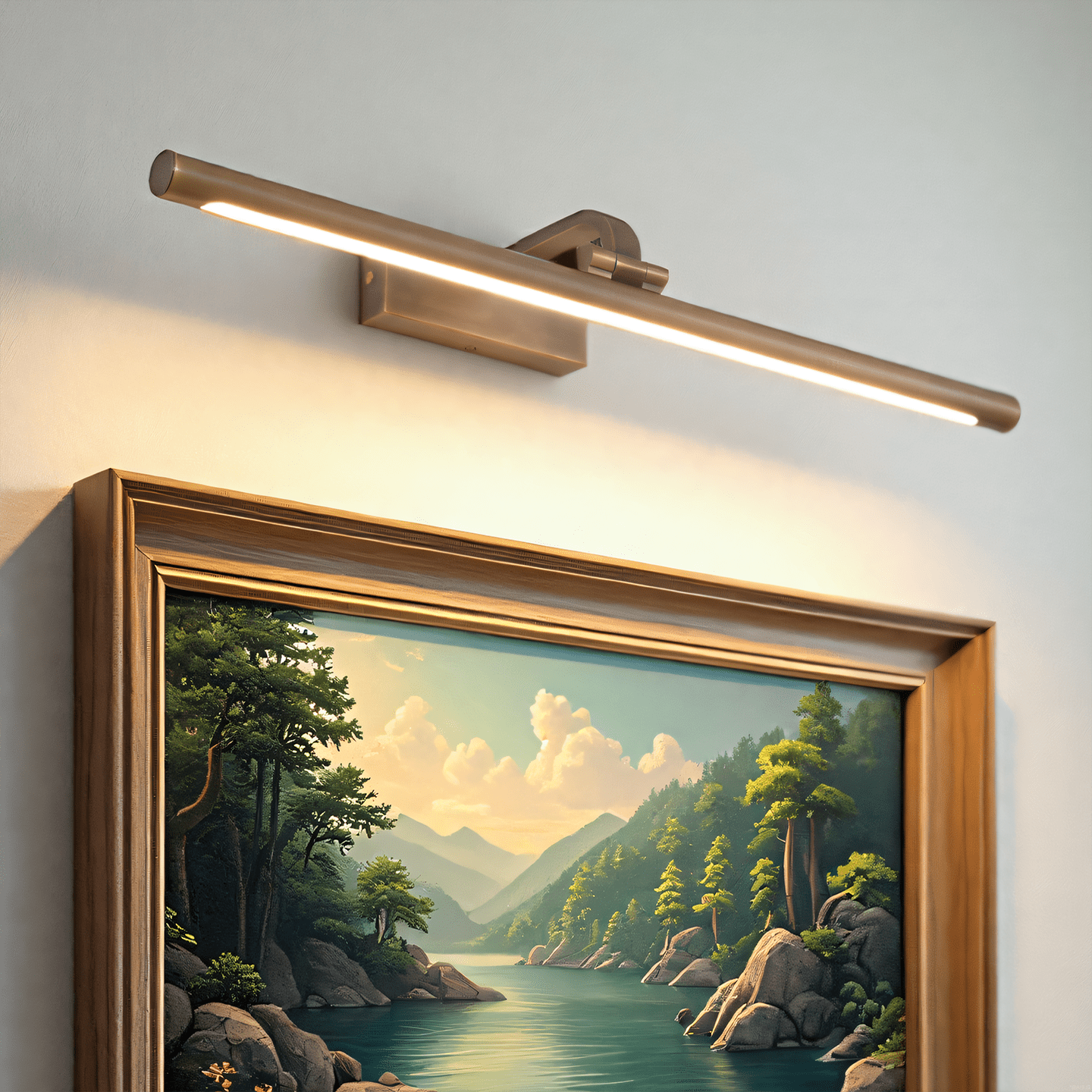 Geth Gold Frame Rechargeable Wall Light-Neutral Decor