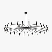 Arisha Modern Blown Linear Metal Multi-heads Chandelier - Neutral Decor
