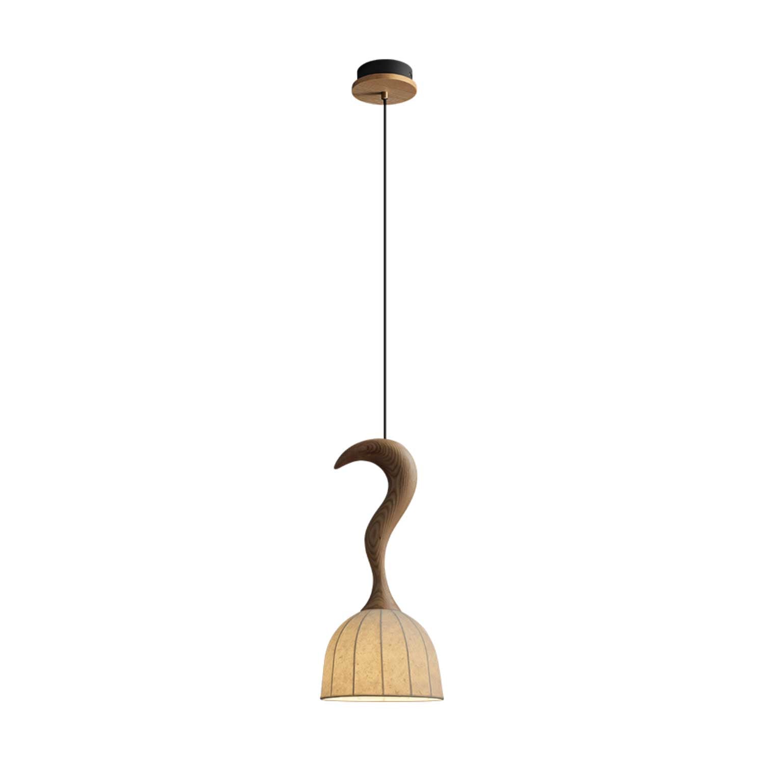 Colire Creativity Twisted Wood Pendant Light-Neutral Decor