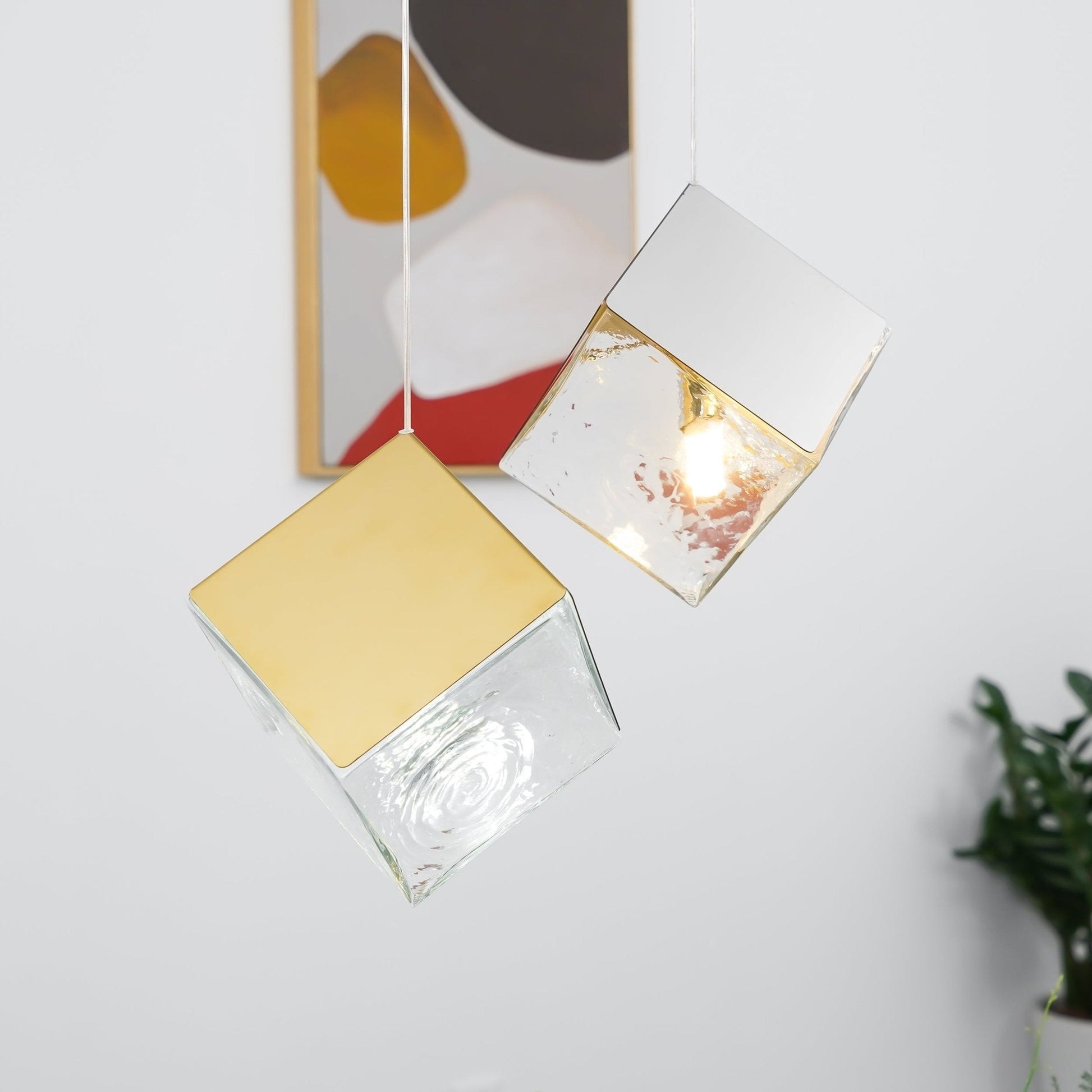 Cubic Luster Cascade Chandelier-Neutral Decor