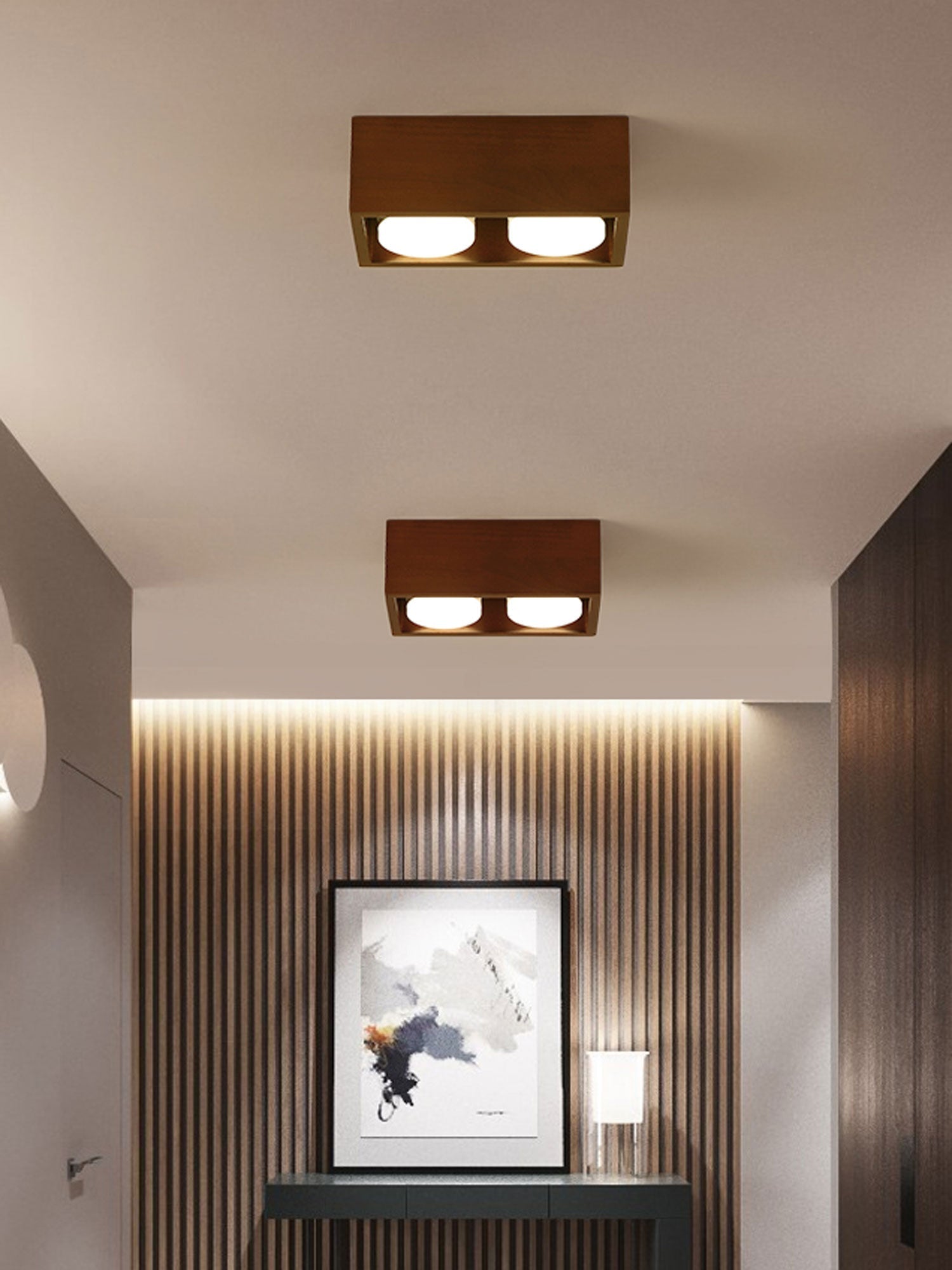 Eliza Minimalist Wood Ceiling Light-Neutral Decor