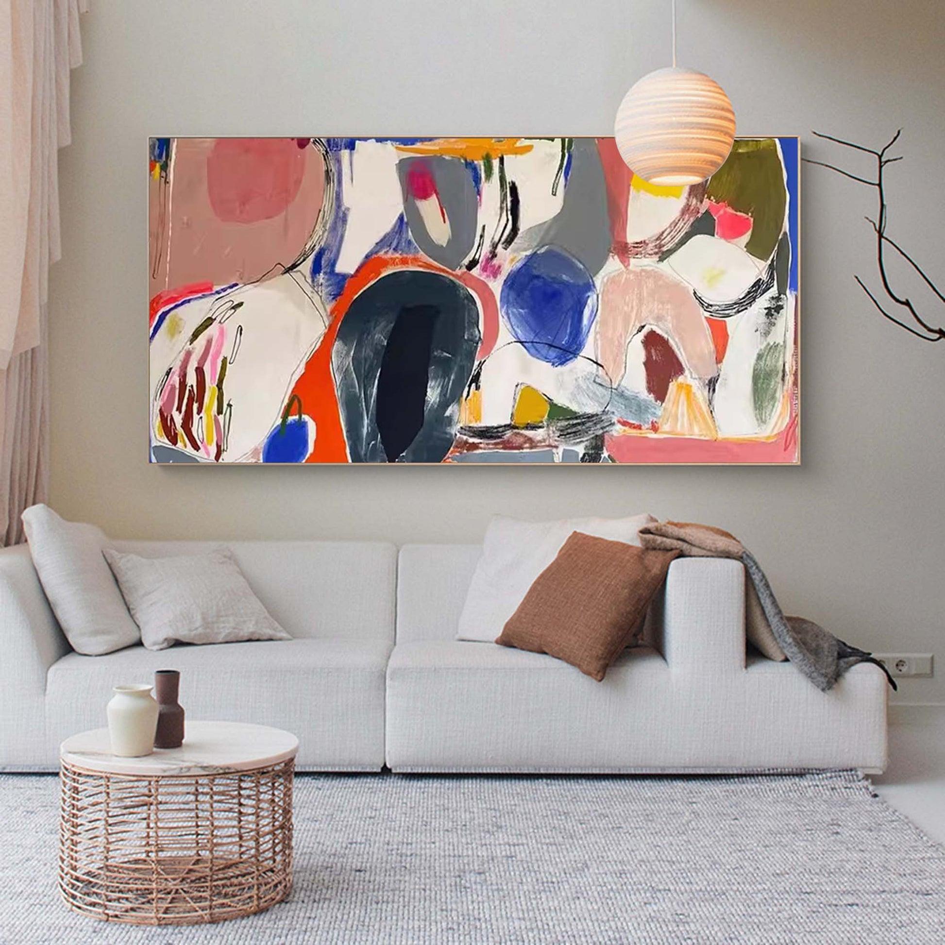 Abstract Canvas Art AB060 - Neutralighting