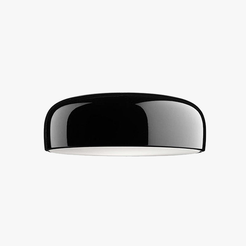 Arisha Modern Dish Shaped Metal Ceiling Light, Black/White - Neutral Decor