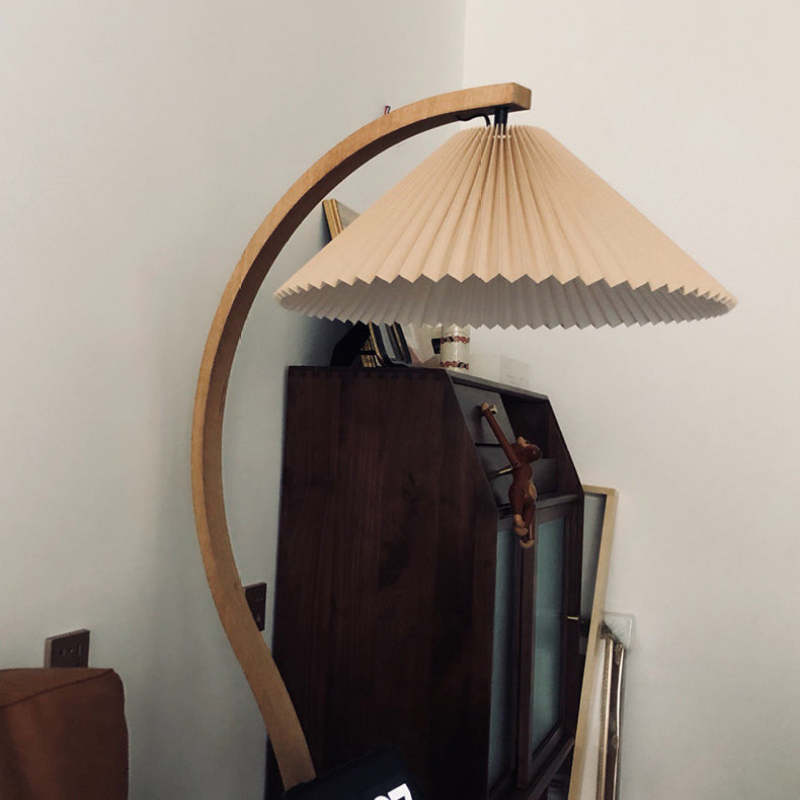 Muto Unique LED Floor Lamp, Wood/Metal, Living Room - Neutral Decor
