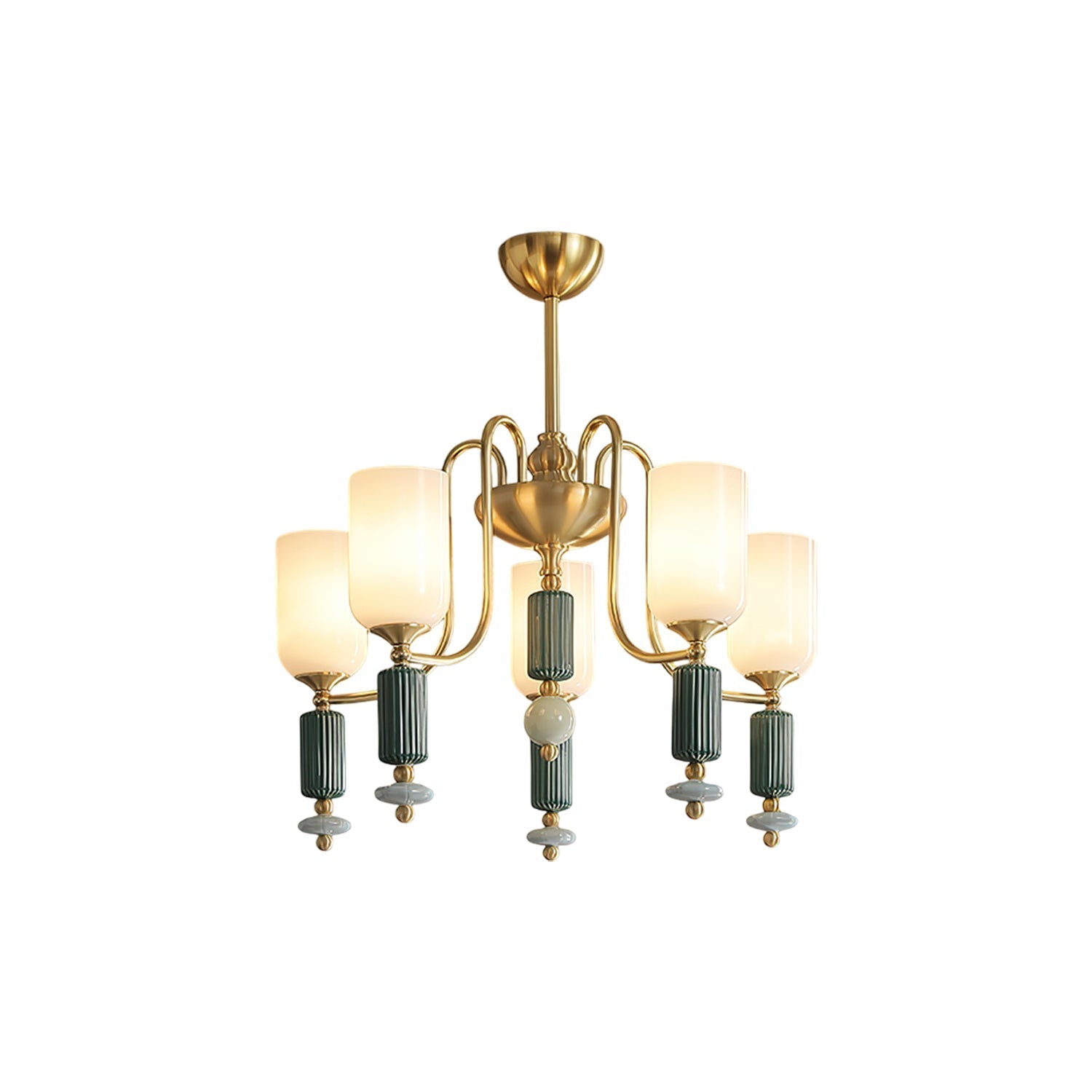 Xorn Ceramic Chandelier-Neutral Decor