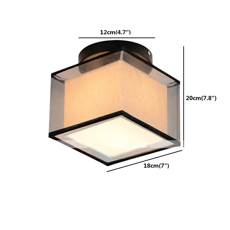Arisha Modern Metal & Fabric Flush Mount Ceiling Light, 2 Style - Neutral Decor