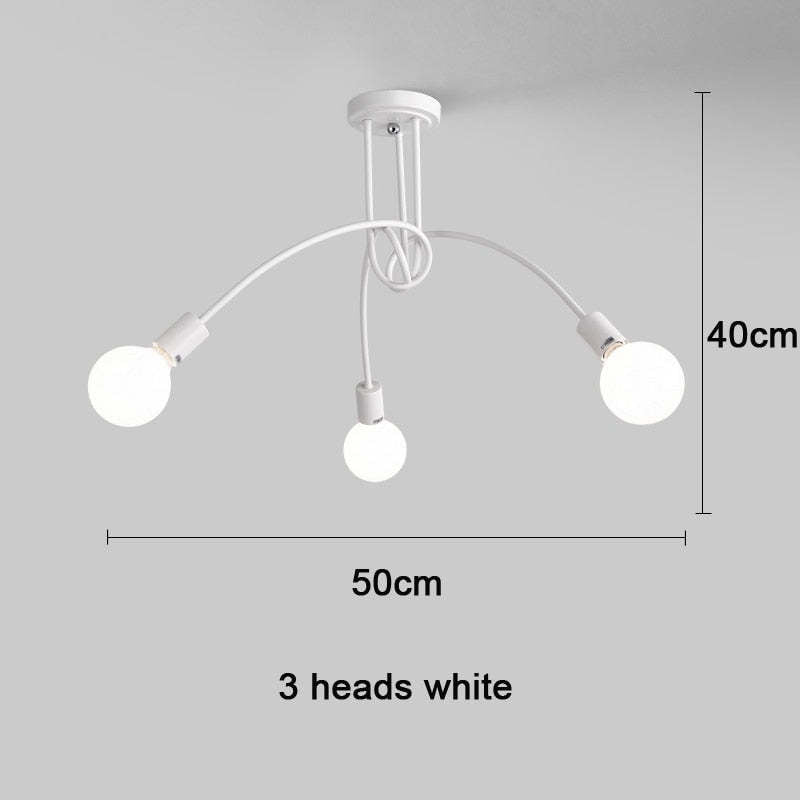 Arisha Modern Linear Curve Metal Ceiling Light, Dining Room/Living Room - Neutral Decor