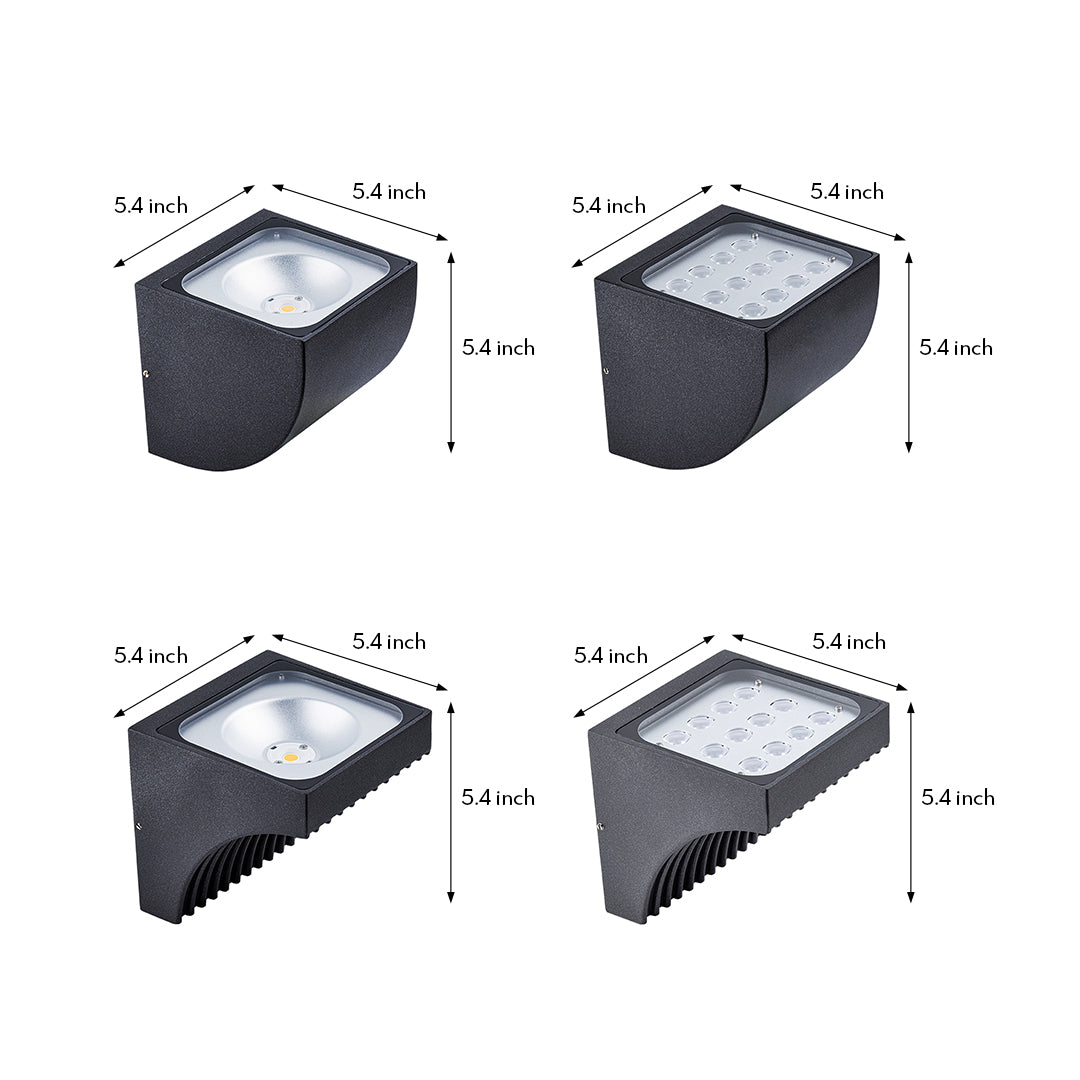 Harlan Industrial Minimalist Glass Outdoor Wall Light