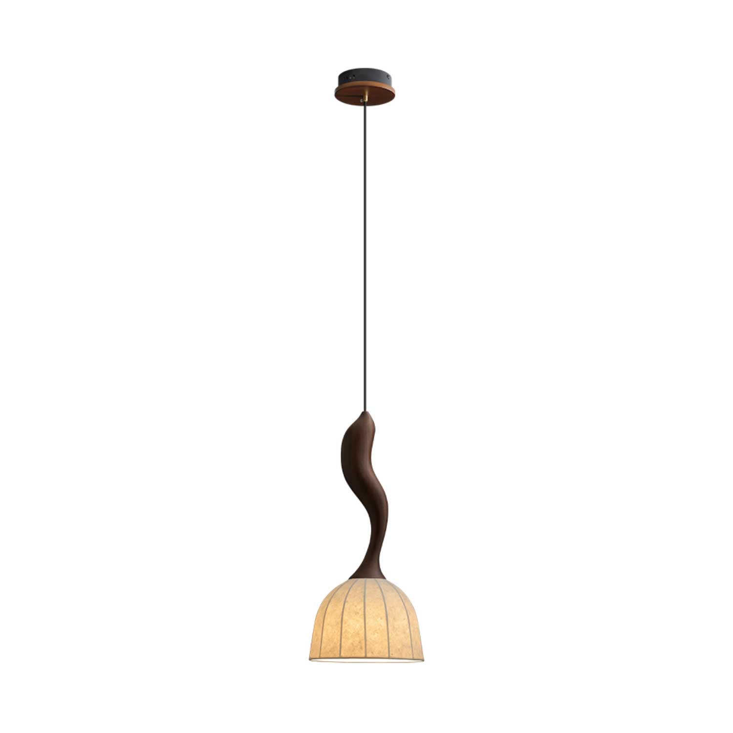 Colire Creativity Twisted Wood Pendant Light-Neutral Decor