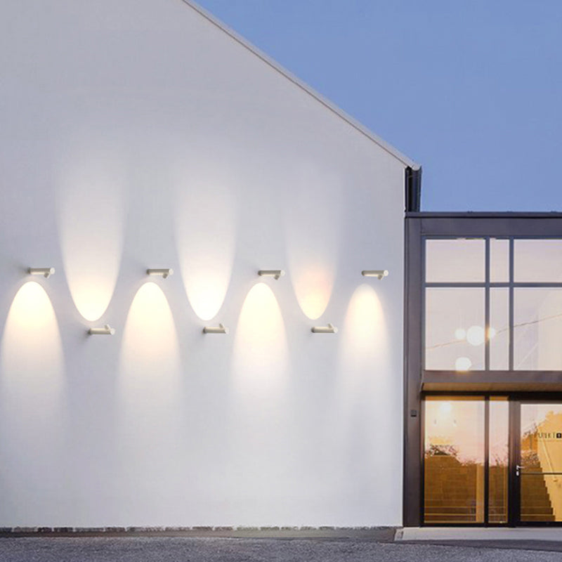 Ray Modern Waterproof Outdoor Wall Lighting, White & Black - Neutral Decor