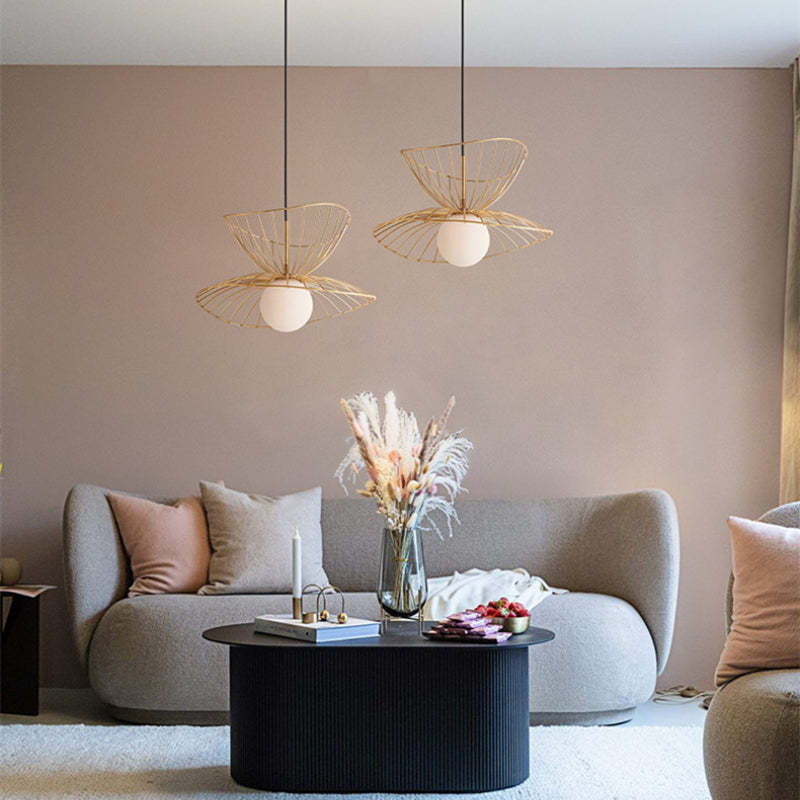 Ritta Pendant Light Modern, Metal, Gold/Black, Kitchen Island - Neutral Decor