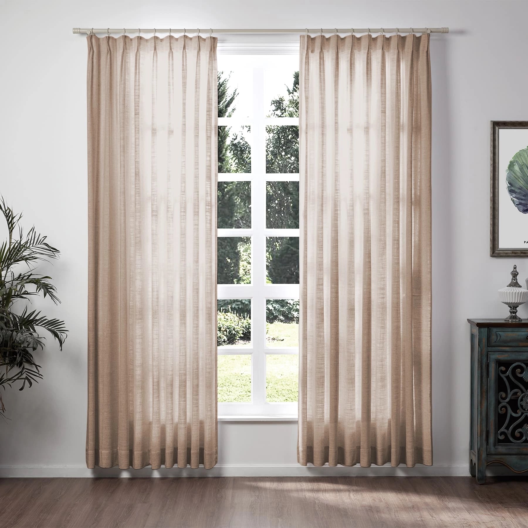 Lily Linen Curtains & Drapes Soft Top-Neutral Decor