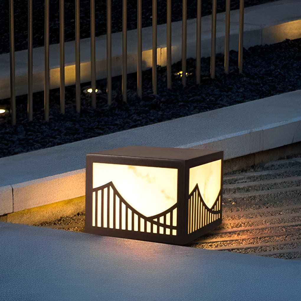Frey Mountain Scenery Modern Steel Outdoor Post Lawn Lights