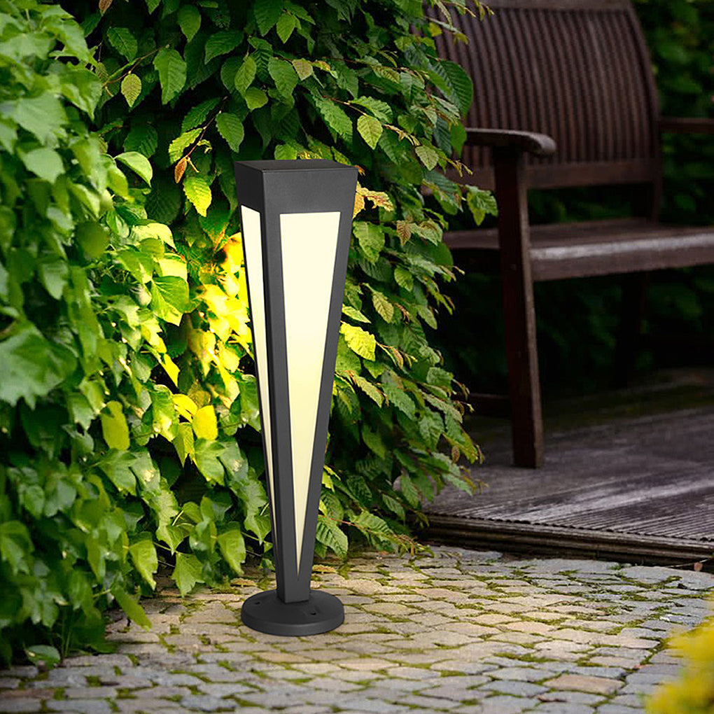 Migh RGB Square Top Conical Outdoor Lawn Light