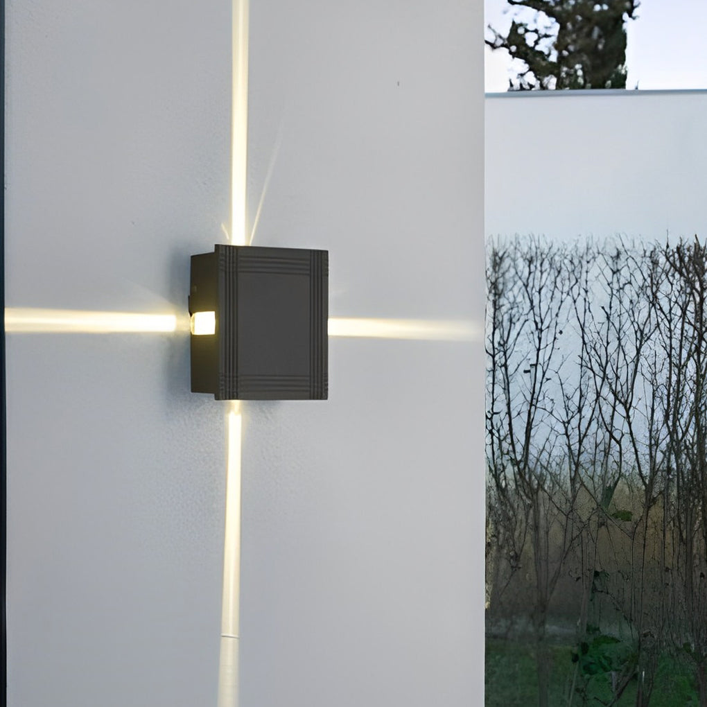 Mude LED Cross Star Modern Outdoor Wall Lamp