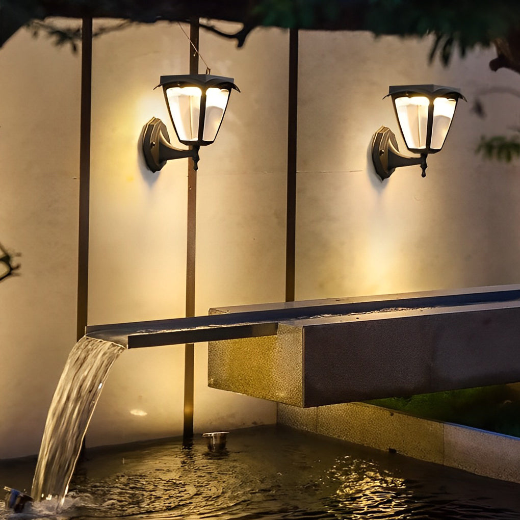 Fern Solar Powered Porch LED Outdoor Wall Light