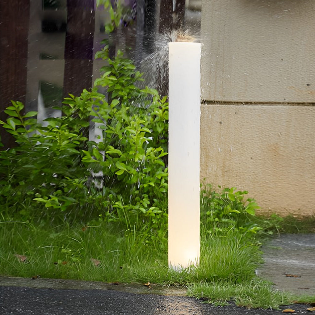 Hana Long Cylindrical Modern ABS Outdoor Lawn Post Lights