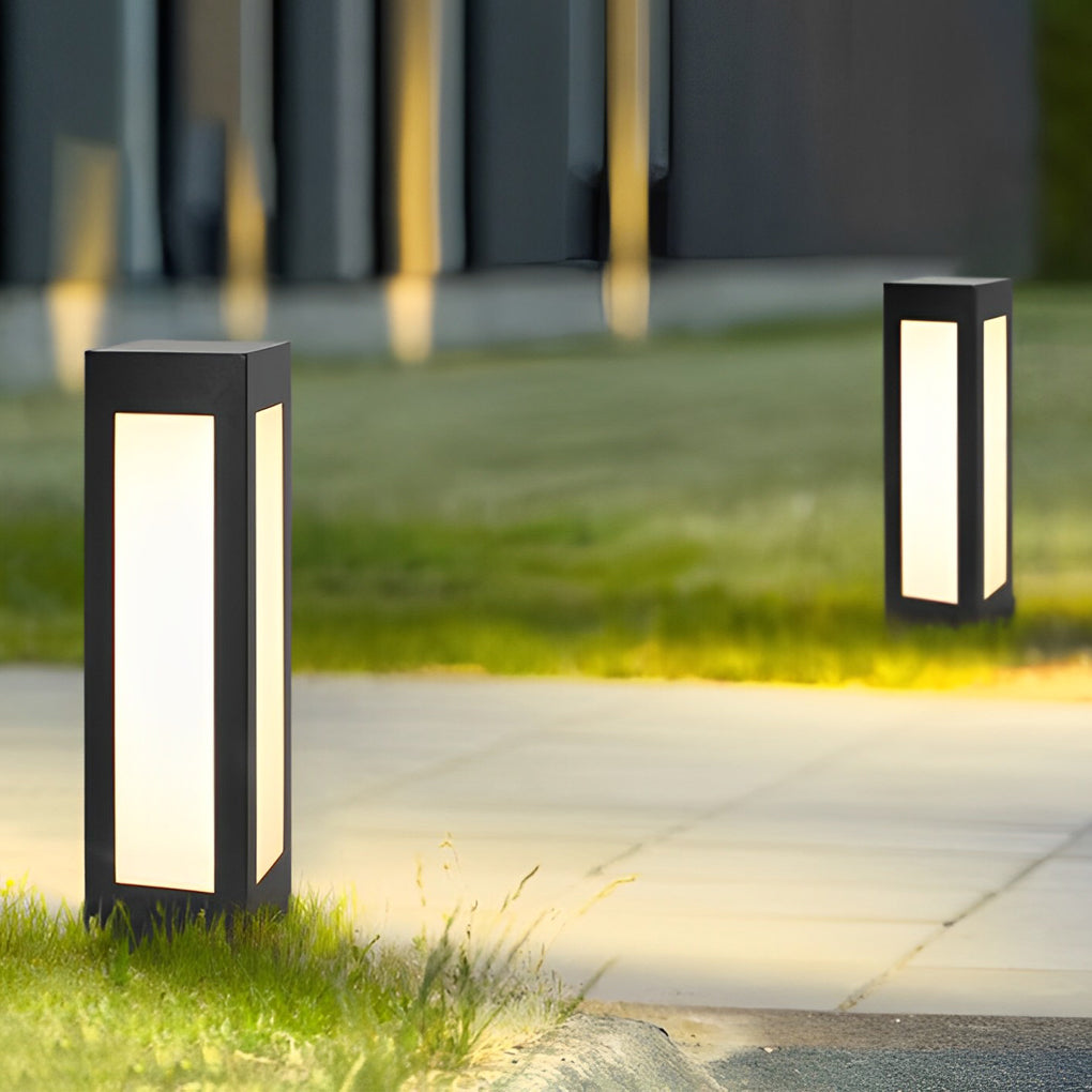 Unite Modern Automatic LED Outdoor Bollard Lights