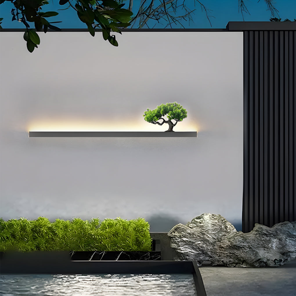 Ivory Landscape Modern Steel Outdoor Sconces Wall Lights