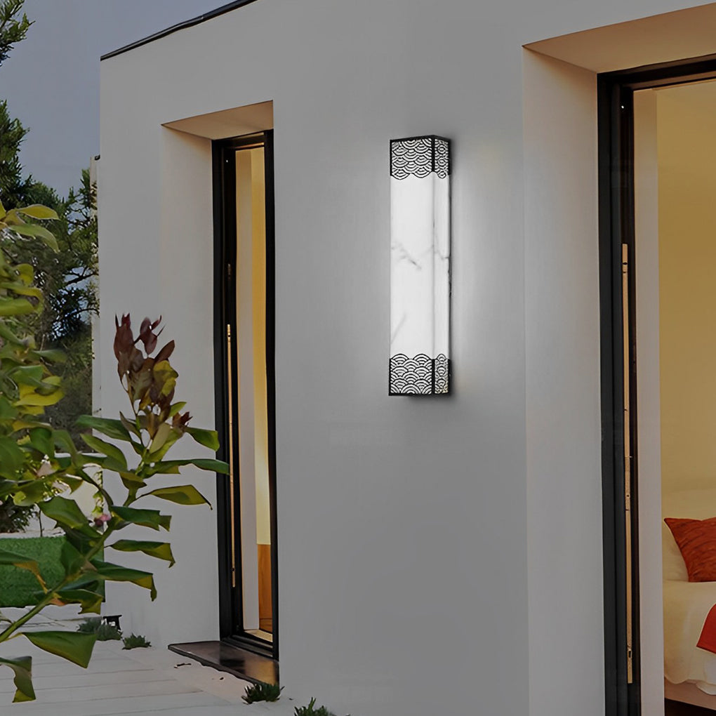 Ursula Rectangular LED Vintage Resin Outdoor Wall Lights