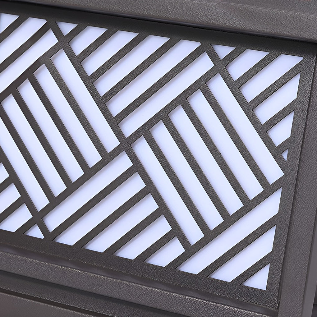 Fourth Square LED Modern Outdoor Caps Pillar Light