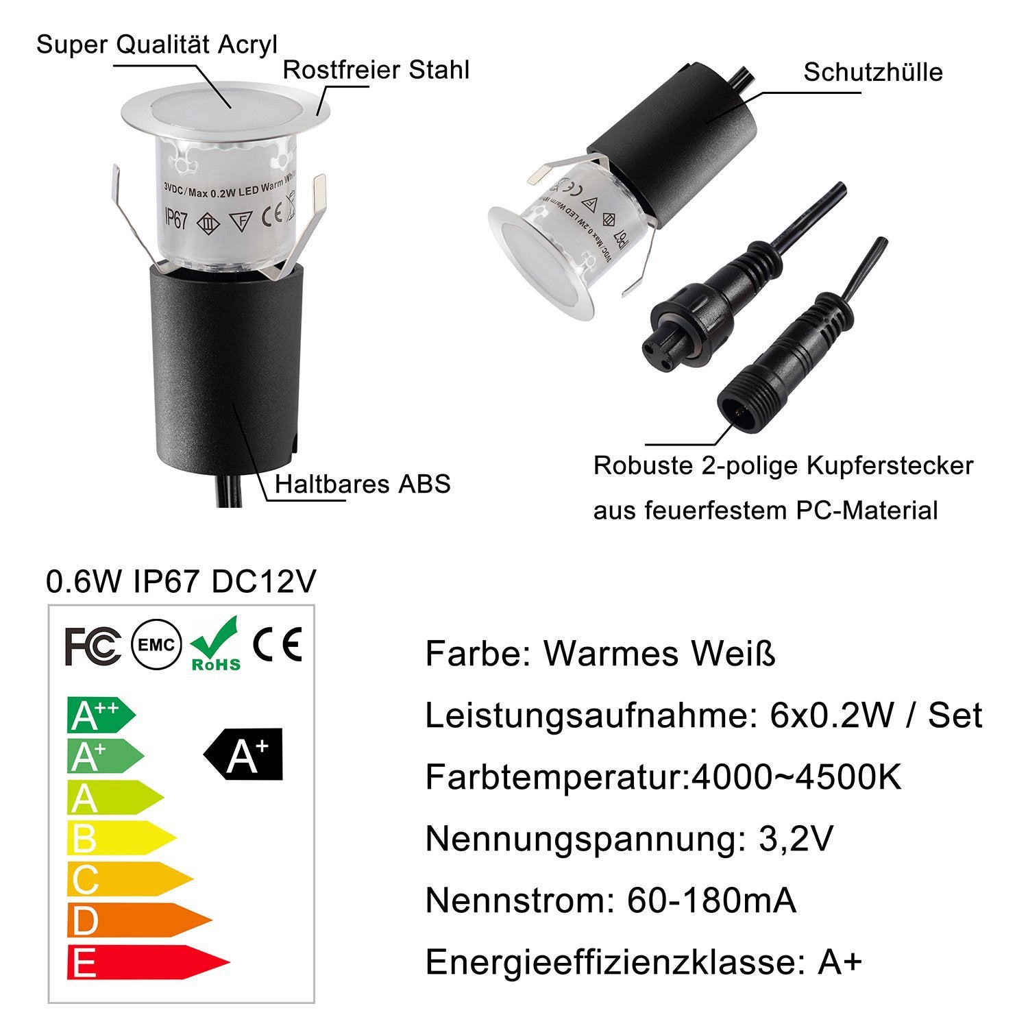 Bertin Radiance LED Step Inground Steel Outdoor Light