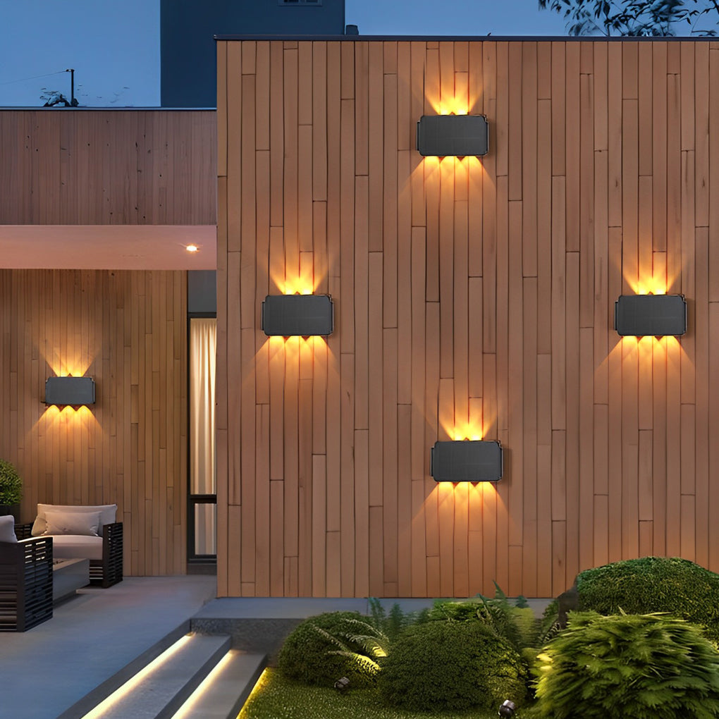 Genevieve Modern Minimalist Solar Outdoor Wall Lamp