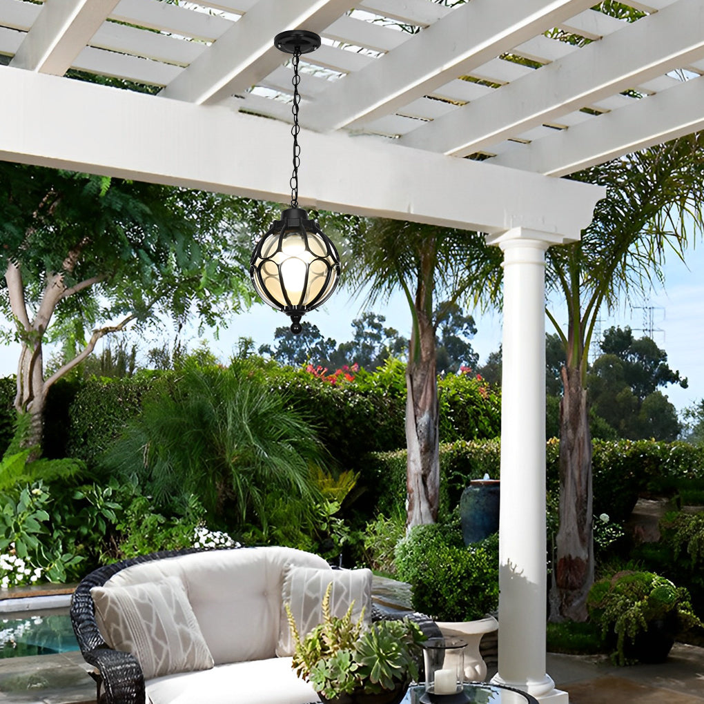 Dominic Ball American Glass Outdoor Chandelier Light