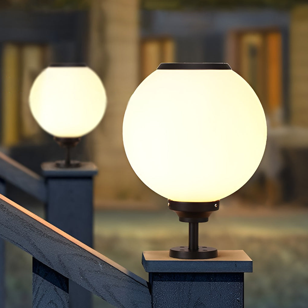 Hael Ball Three Step LED Outdoor Post Caps Pillar Light