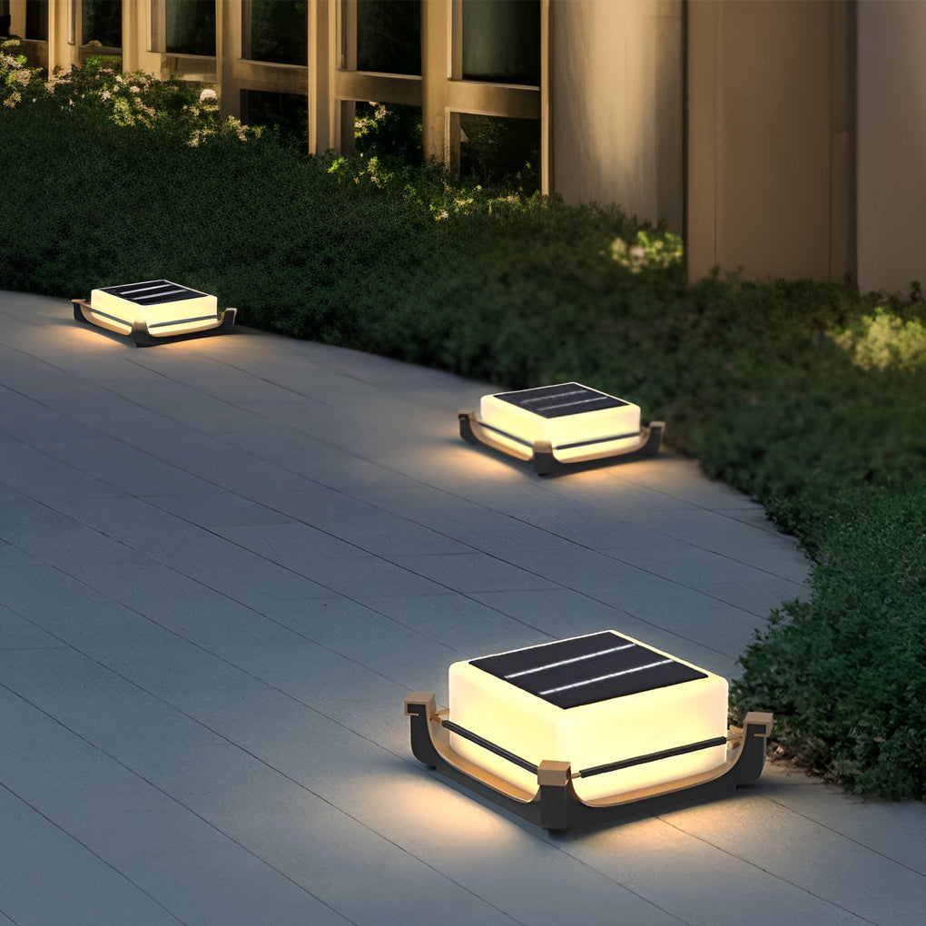 Oliver LED Modern Solar PC Outdoor Fence Post Lights