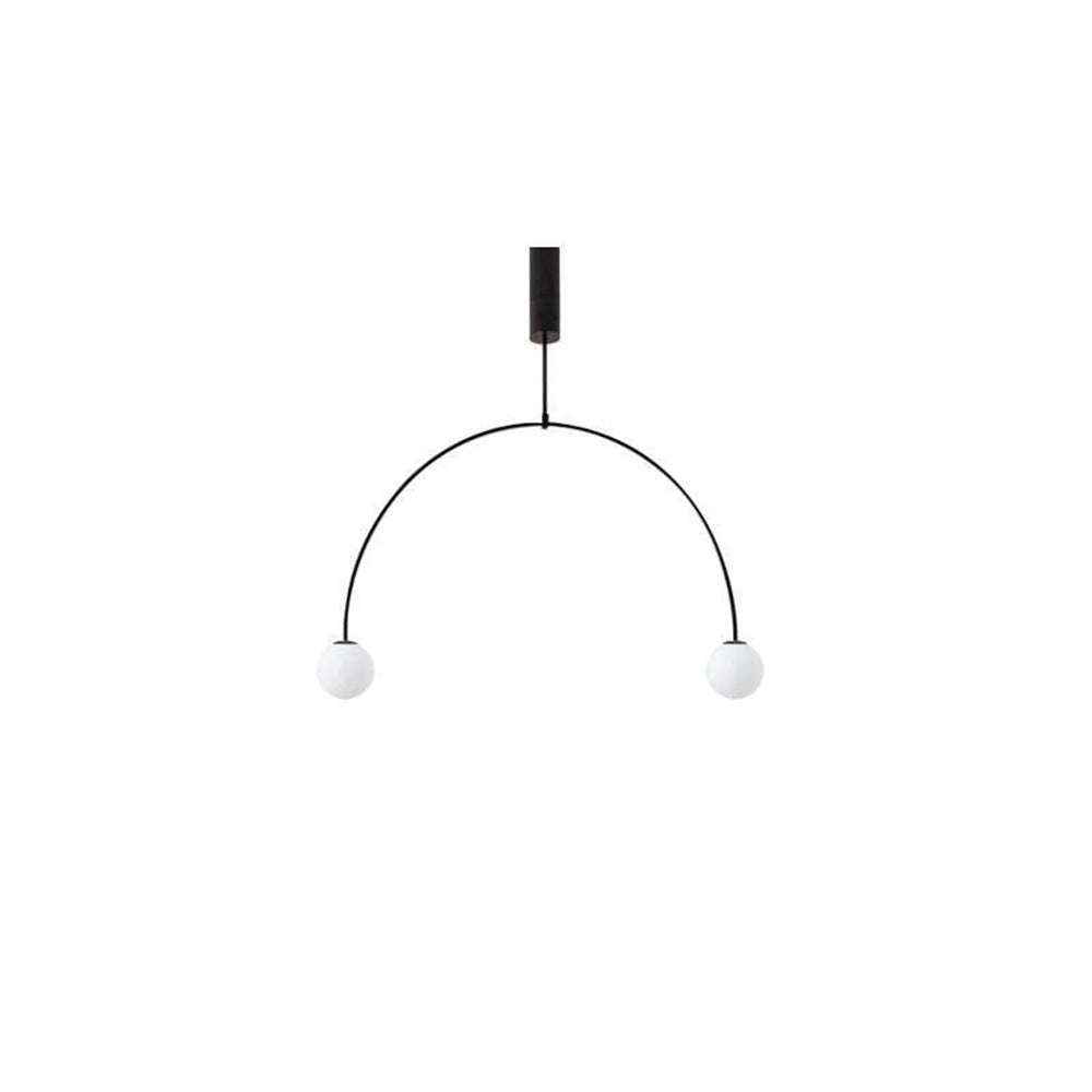 Arisha Minimalist Linear Mobile Pendant Light, Black - Neutral Decor