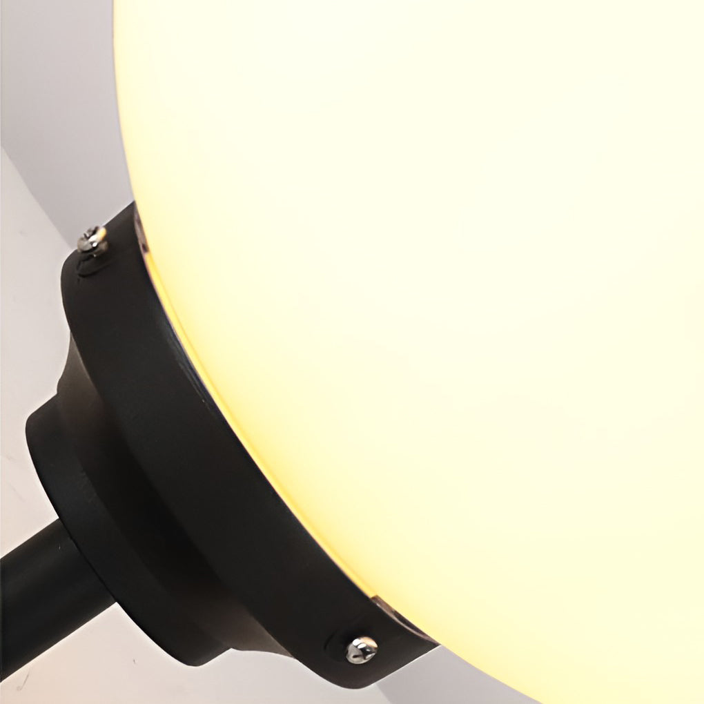 Silver Round LED Modern Outdoor Wall Lamp