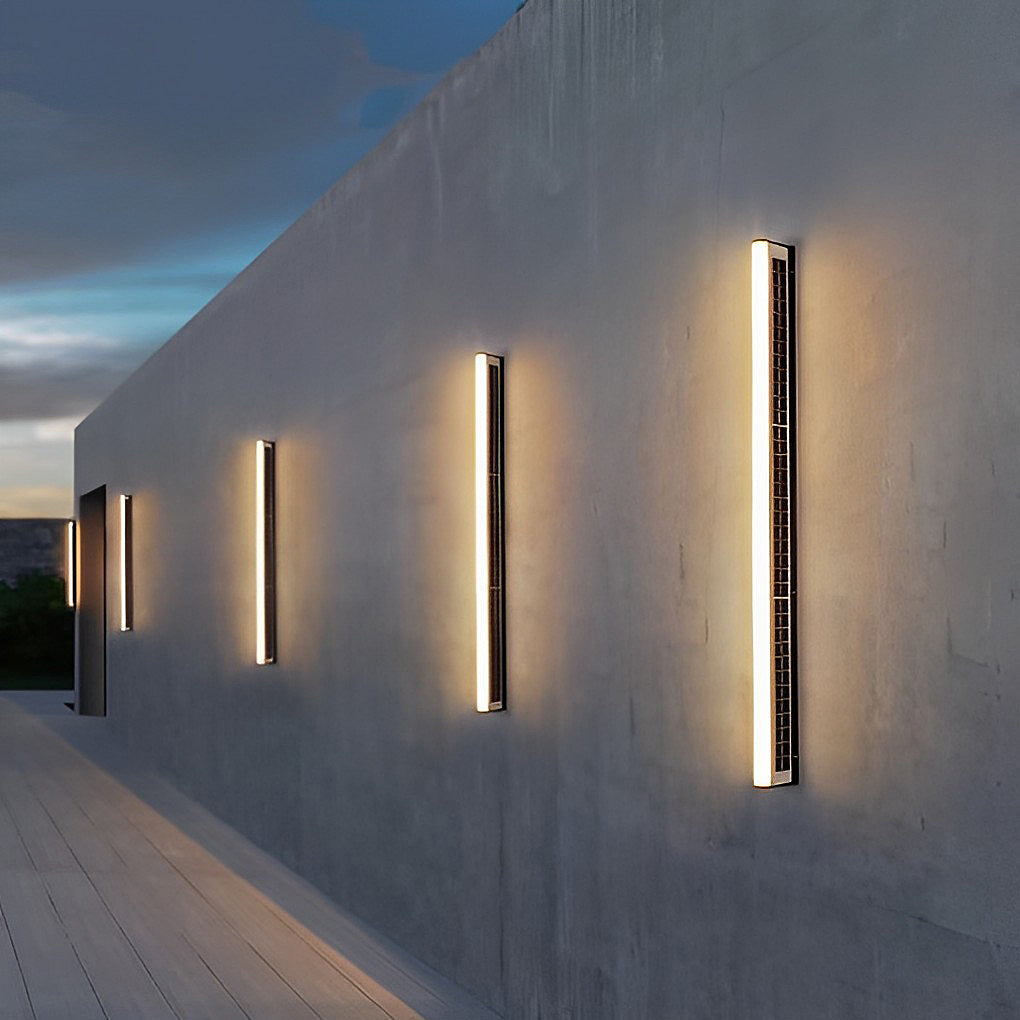Lione Long LED Solar Linear Outdoor Wall Light