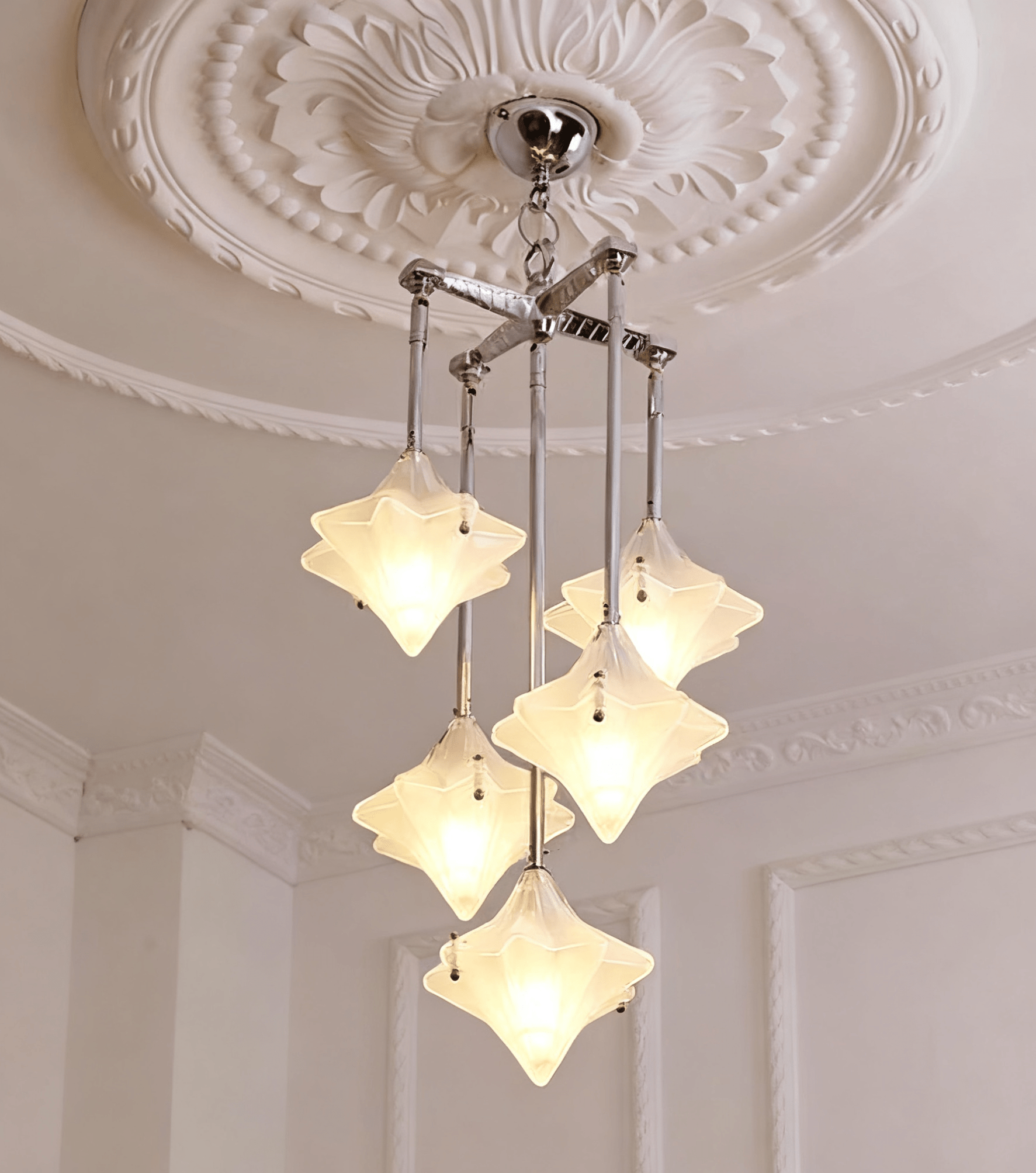 Elowen Long Prism Star Chandelier-Neutral Decor