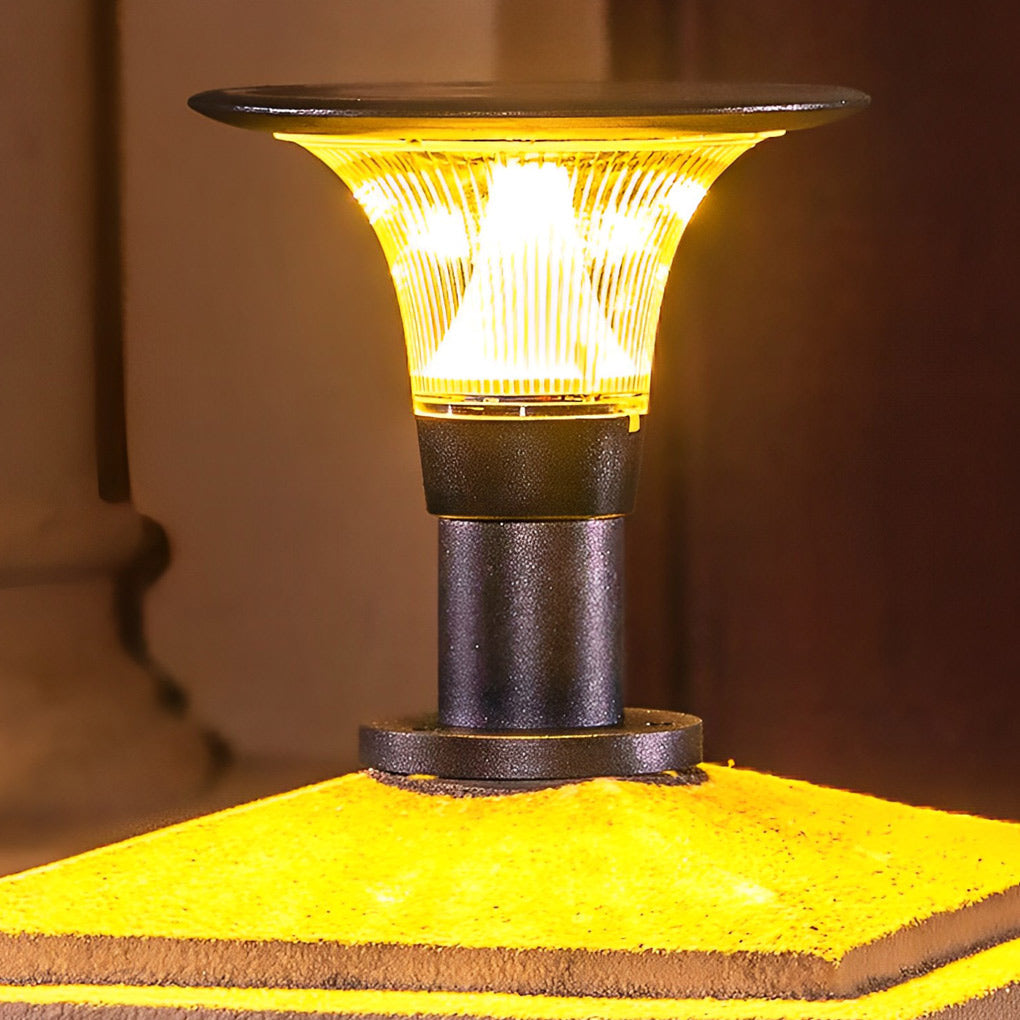 Juli Round LED Modern Outdoor Fence Post Pillar Lamp