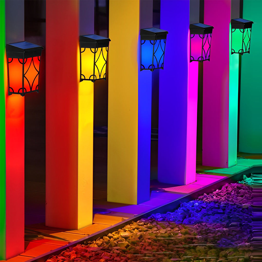White LED RGB Intelligent Sensor ABS Outdoor Wall Lights