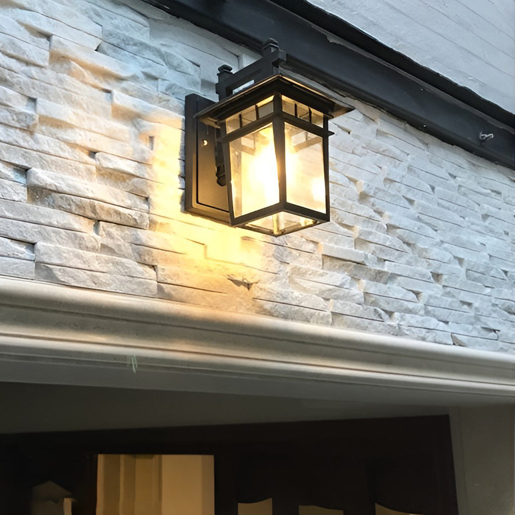 Tabi LED Waterproof Retro Glass Outdoor Wall Sconce Light